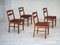 Danish Dining Chairs in Wool and Oak from PCS, 1960s, Set of 4 1