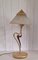 Vintage Tischlampe mit Messinggestell & Glasschirm von Fischer-Leuchten, 2000er 6