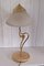 Vintage Tischlampe mit Messinggestell & Glasschirm von Fischer-Leuchten, 2000er 4