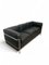 LC2 Grand Confort Sofa in Black Leather from Cassina, 1980s 9