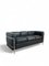 LC2 Grand Confort Sofa in Black Leather from Cassina, 1980s 1