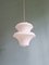 Large Art Deco Pendant Light in White Opaline, 1920s-1930s 3