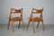 CH29 Sawbuck Chairs by Hans J. Wegner for Carl Hansen & Søn, 1950s, Set of 2 4