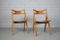 CH29 Sawbuck Chairs by Hans J. Wegner for Carl Hansen & Søn, 1950s, Set of 2 7