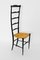 Vintage Italian High Back Ladder Chair from Chiavari, 1940s 1