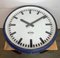Industrial German Blue Factory Wall Clock from Burk, 1960s 10