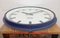 Industrial German Blue Factory Wall Clock from Burk, 1960s 8