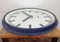 Industrial German Blue Factory Wall Clock from Burk, 1960s 12