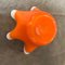 Modern Orange and White Murano Glass Vase in the manner of Venini, 1970s 5