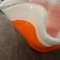 Modern Orange and White Murano Glass Vase in the manner of Venini, 1970s 3