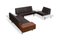 Modular Lounge System in Dark Brown Leather by George Nelson, 1950s, Image 11