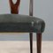 Chaises Vintage en Bois et Velours, Italie, 1950s, Set de 8 5