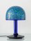 Blaue Murano Glas Murrine Tischlampe von Gae Aulenti für Vistosi, 1970er 1