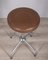 Vintage Hocker aus Metall & Leder, Italien, 1970er, 2er Set 3