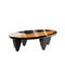 Ludwika Oval Center Table in Wood Abstract Print by Hommés Studio 3