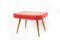 Vintage Hocker mit integrierter Trittleiter und Plüschbezug, 1950er 1