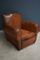 Club chair in pelle color cognac, Francia, anni '40, Immagine 4