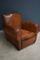 French Moustache Back Cognac Leather Club Chair, 1940s 4