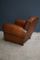 French Moustache Back Cognac Leather Club Chair, 1940s 8