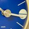 Wanduhr mit blauem Zifferblatt und beigem Gehäuse von Krups, 1970er 3