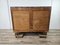 Art Deco Chest of Drawers in Burl and Mahogany Feather with Marble Top and Brass Handles, 1940s 26
