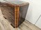 Art Deco Chest of Drawers in Burl and Mahogany Feather with Marble Top and Brass Handles, 1940s 11
