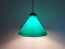 Art Deco Conical Green Opaline Pendant Light, 1920s-1930s 9