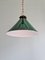 Art Deco Conical Green Opaline Pendant Light, 1920s-1930s 6