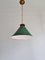 Art Deco Conical Green Opaline Pendant Light, 1920s-1930s 10