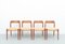 Vintage Dining Chairs in Teak by Niels Otto Møller for J. L. Møller Möbelfabrik, 1950s, Set of 4 1