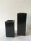 Black Cube Stoneware Vases, 1970s, Set of 2 1