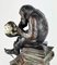 Hugo Wolfgang Reinhold, Ape with Skull, Bronze, Signed, Foundry Mark, Casting Before 1900 5