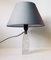 Lámpara de mesa escandinava vintage con base de cristal, años 40, Imagen 1