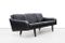 Vintage Danish Sofa in Black Leather, 1960s 2