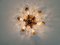 Florentine Ceiling Light in Gilded Metal and Crystal from Banci Firenze, 1970s 9