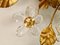 Florentine Ceiling Light in Gilded Metal and Crystal from Banci Firenze, 1970s 6