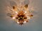 Florentine Ceiling Light in Gilded Metal and Crystal from Banci Firenze, 1970s 4