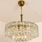 Glass & Brass Chandelier by J.T. Kalmar, 1960s, Image 4