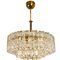 Glass & Brass Chandelier by J.T. Kalmar, 1960s, Image 1