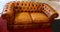 Chesterfield Sofa in Whisky-Coloured Leather and Wood, 1960s 2