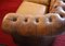 Divano Chesterfield in pelle e legno color whisky, anni '60, Immagine 8