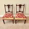 Antique English Mahogany Chairs, 1890s, Set of 2 1