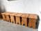Vintage Hocker aus Nussholz, 1950er, 6er Set 11