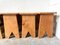 Vintage Hocker aus Nussholz, 1950er, 6er Set 14