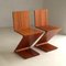 Zig Zag Chairs by Gerrit Rietveld for Cassina, 1980s, Set of 2 11