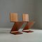 Zig Zag Stühle von Gerrit Rietveld für Cassina, 1980er, 2er Set 5