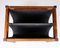 Danish Magazine Holder in Rosewood and Black Canvas, 1960s 5