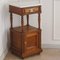 Antique Gründerzeit Bedside Table with Columns and White Marble Top, 1890s 2