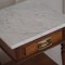 Antique Gründerzeit Bedside Table with Columns and White Marble Top, 1890s 3