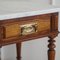 Antique Gründerzeit Bedside Table with Columns and White Marble Top, 1890s 5